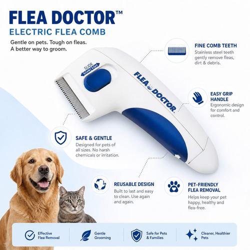 Flea Doctor electric flea comb features