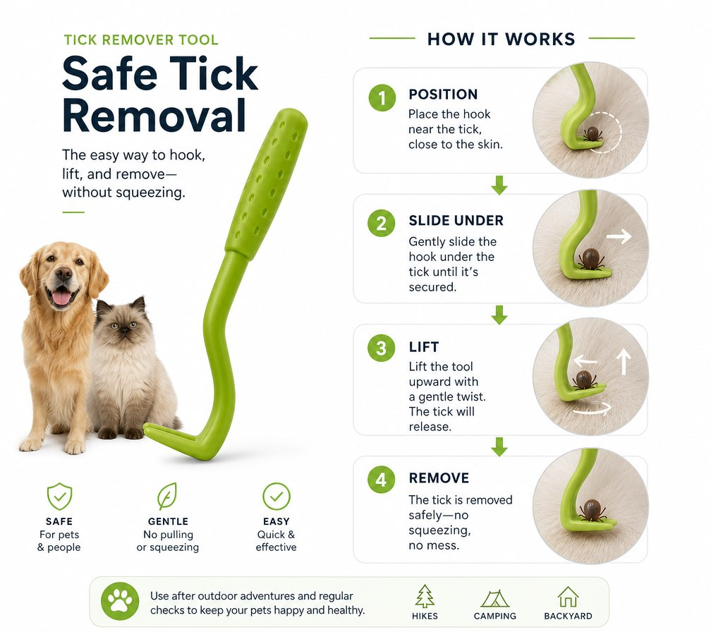 Tick remover tool overview - safe tick removal